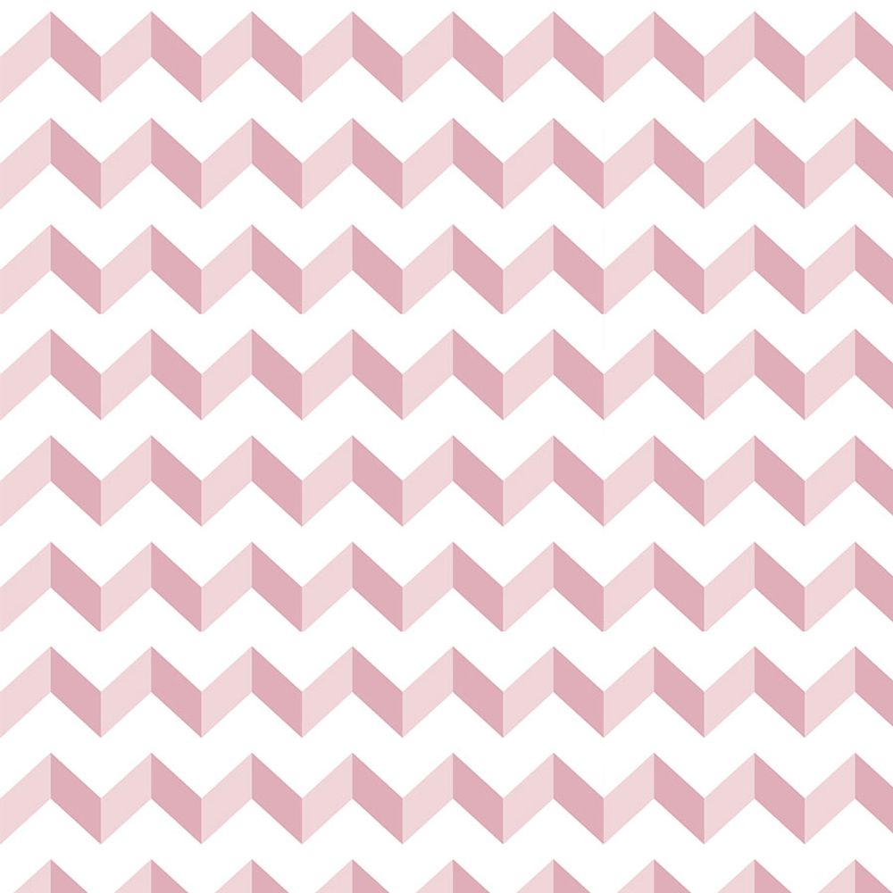 Papel de Parede Chevron Pink com Fundo Branco