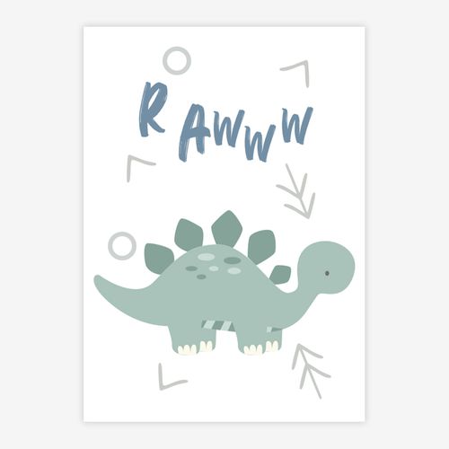 Quadro-Infantil-Dino-RAWW-Stegossauro-Malva-1