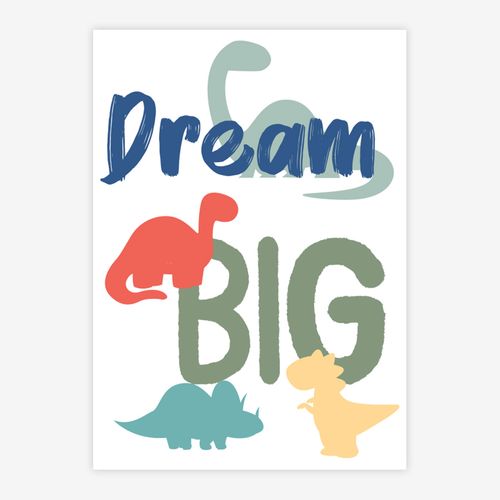 Quadro-Infantil-Dino-Dream-Big-Color-1