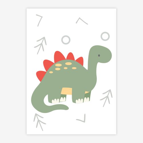Quadro-Infantil-Dino-Stegossauro-Color-1