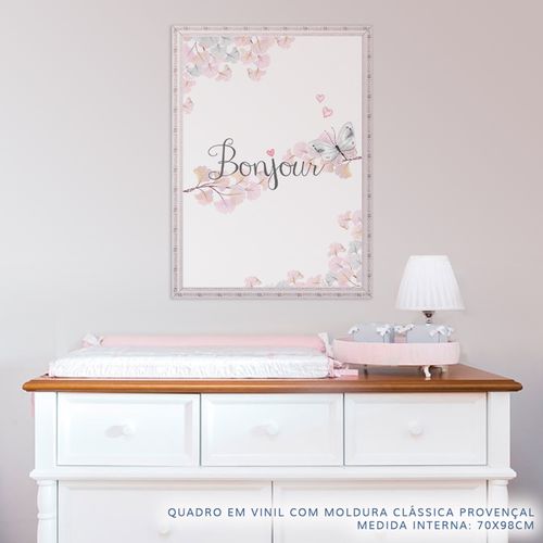 Quadro-Infantil-Aquarela-Flores-Bonjour-Cinza-2