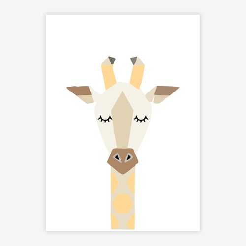 Quadro-Infantil-Girafa-Moderna-Amarelo-1
