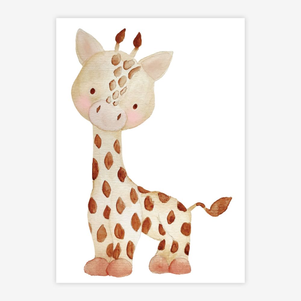 Quadro-Infantil-Selva-Girafa-Color-1