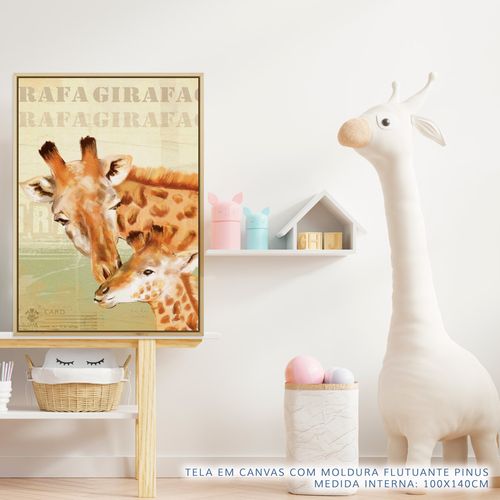 Quadro-Infantil-Girafa-Filhote-Amarelo-2