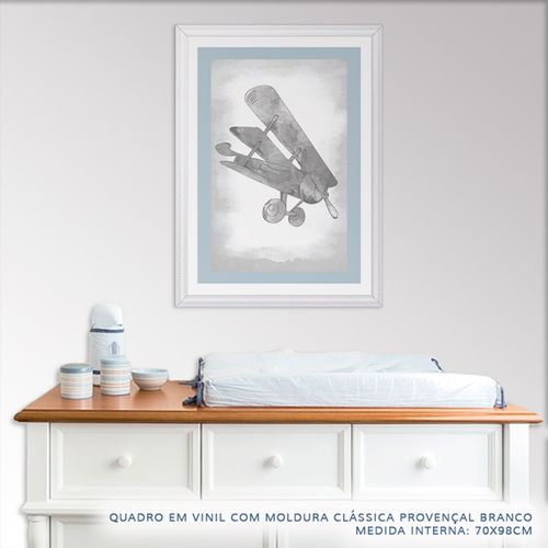 Quadro-Infantil-Aviao-Classic-Azul-2