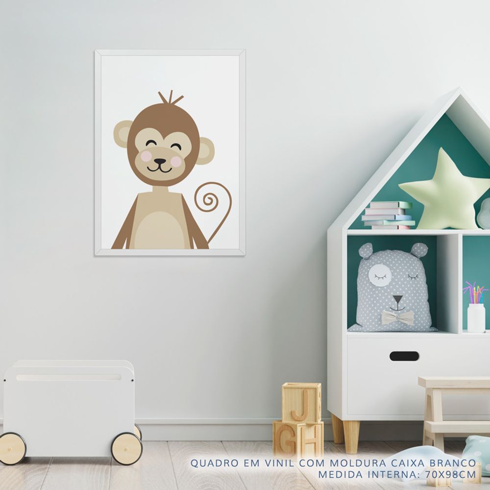 Quadro-Infantil-Macaco-Moderno-Marrom-2