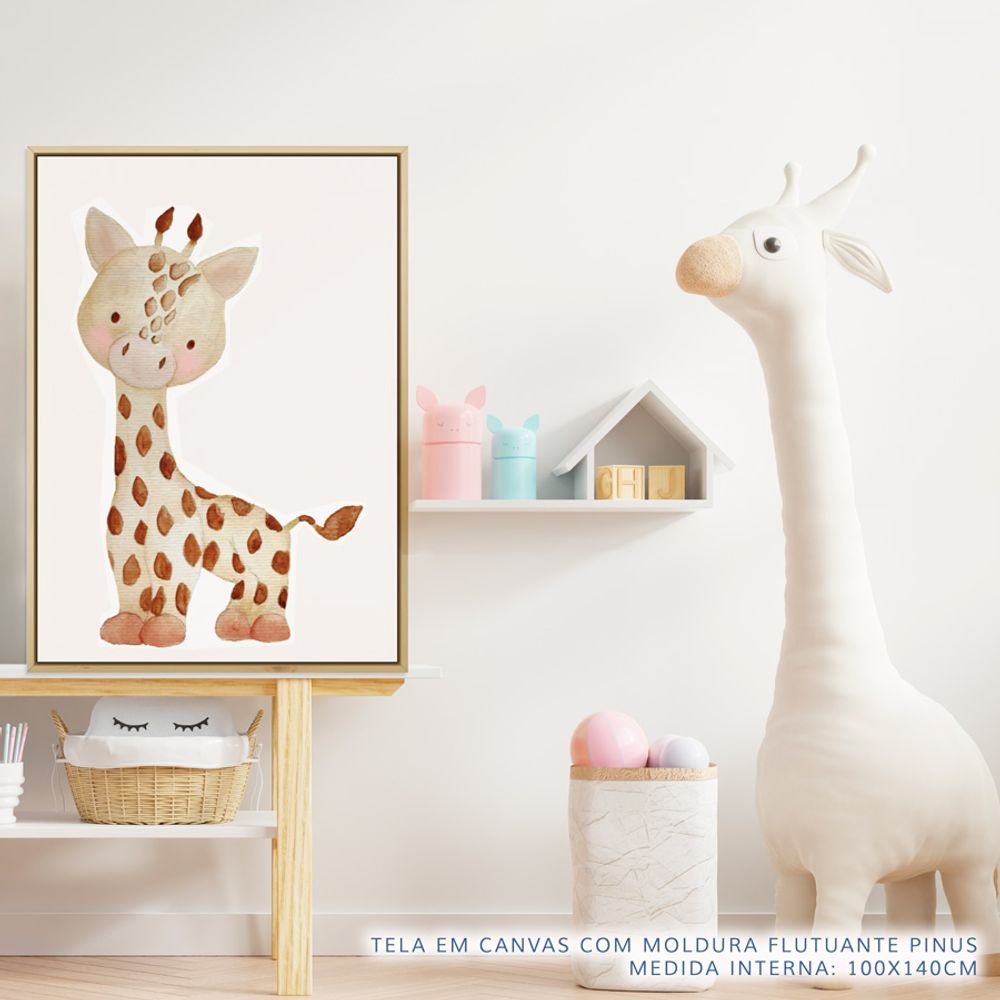 Quadro-Infantil-Selva-Girafa-Color-2