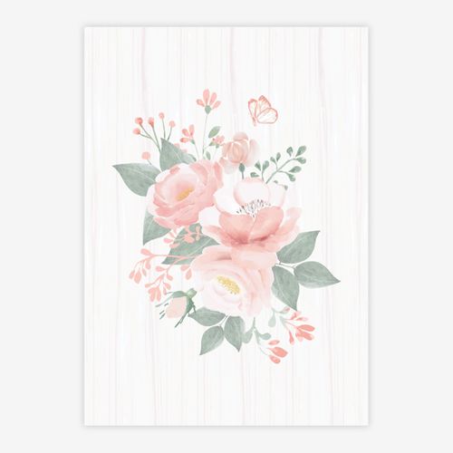 Quadro-Infantil-Bouquet-de-Flores-Rosa-1