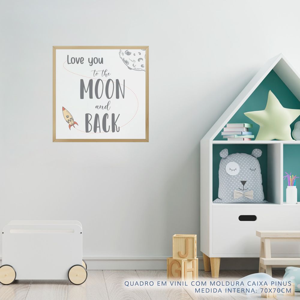 Quadro-Infantil-Love-You-To-The-Moon-and-Back-Coral-2