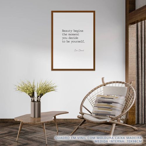 Quadro-Frase-Beauty-Begins-The-Moment-You-Decide-To-Be-Yourself-Preto---Vertical-2