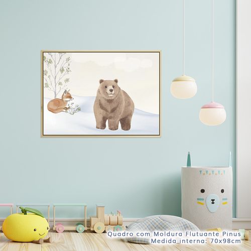 Quadro-Infantil-Urso-e-Raposa-na-Neve-2