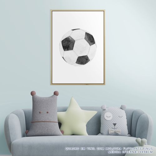 Quadro-Infantil-Bola-de-Futebol-Aquarela---Vertical-2