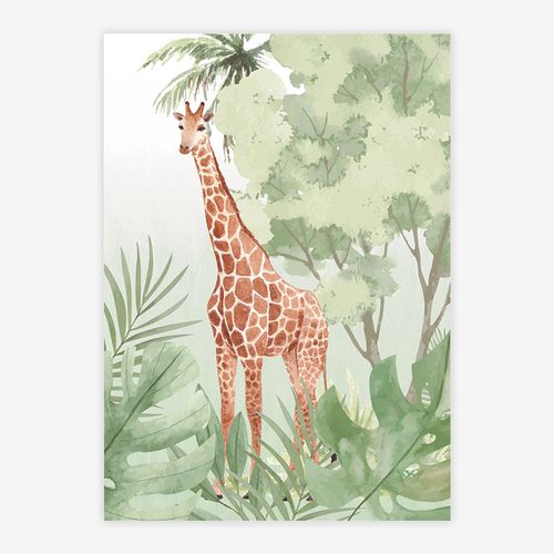 Quadro-Infantil-Safari-Girafa---Vertical-1