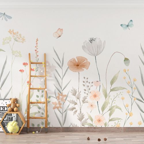 Papel-de-Parede-Infantil-Flores-de-Outono---Mural-1