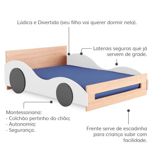 Beliche Infantil Montessoriana Com Cama de Casal Fazenda - Carvalho -  lilibee - mobile