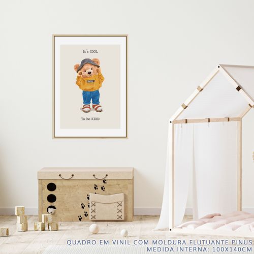Quadro-Infantil-Urso-It-s-Cool-To-Be-Kind---Vertical-2