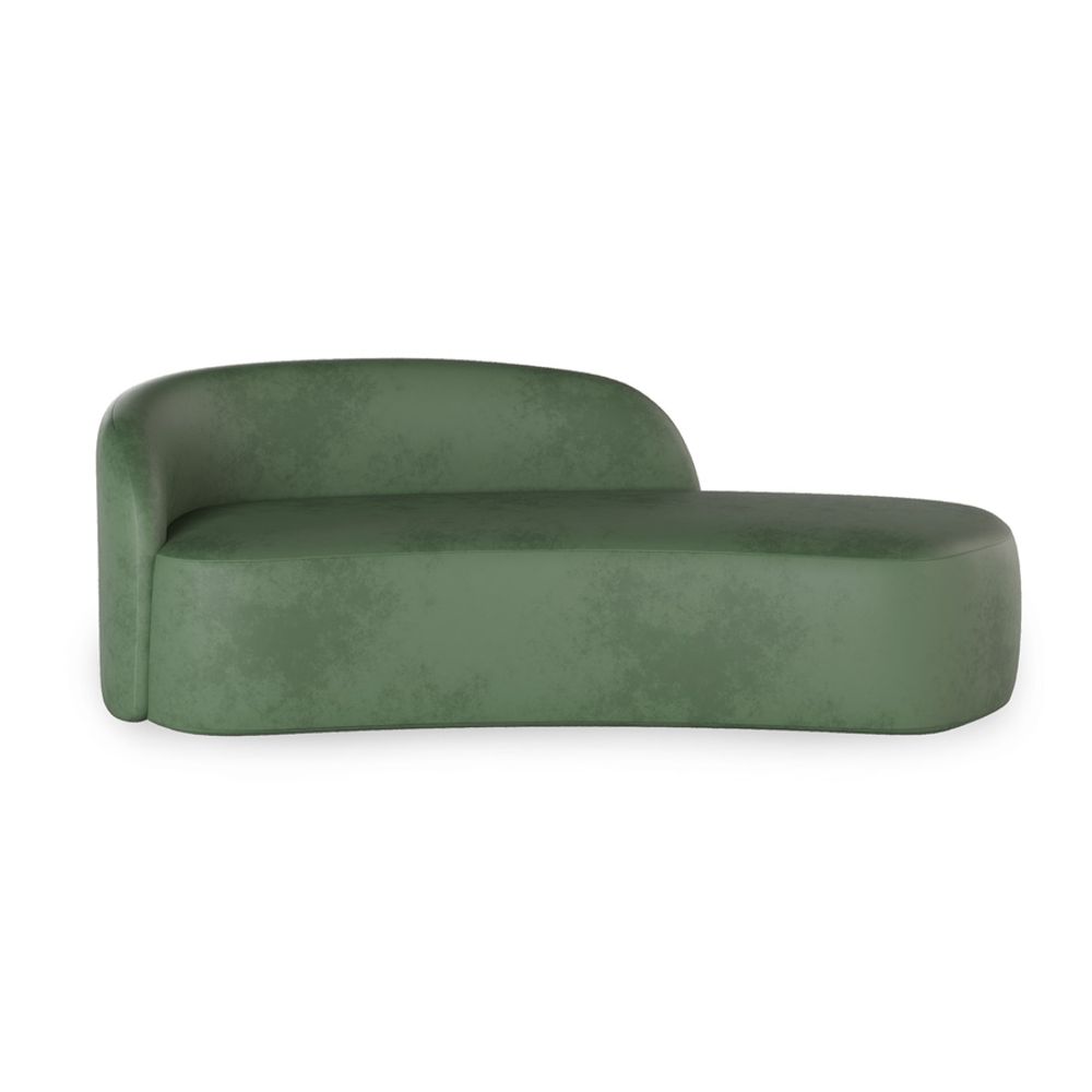 Sofa-Organico-Luna-Recamier-Lado-Esquerdo---Couro-Eco-Verde-Escuro-